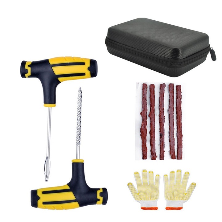 Set Vulcanizare Auto, AutoSSF ®, pentru Reparatie Pana Anvelope, 4 piese