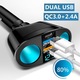 Multiplicator priza auto, 2 x USB 7.4A, 1 x USB-C 3A, afisaj display voltaj, negru