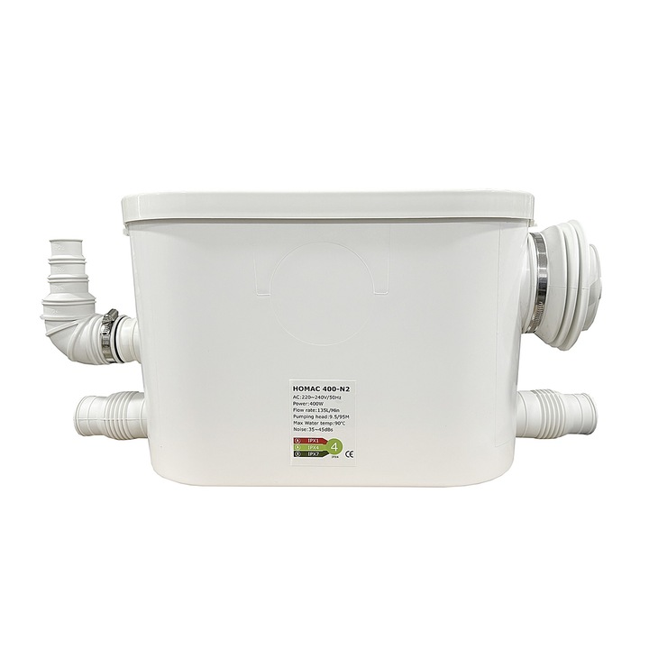 Pompa sanitara wc cu tocator Homac 400 N2 lateral