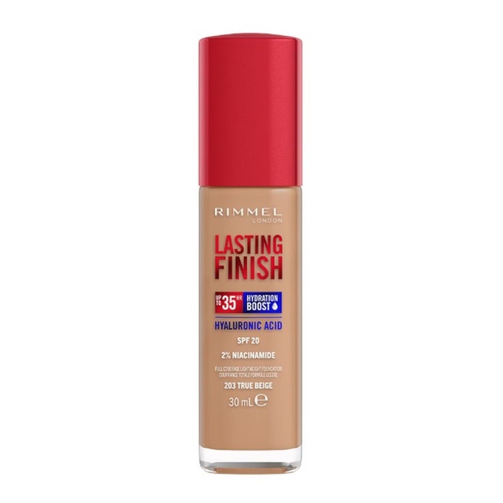 Set 2 x Fond de Ten Rimmel London Lasting Finish, 35H, 203 True Beige, 30 ml