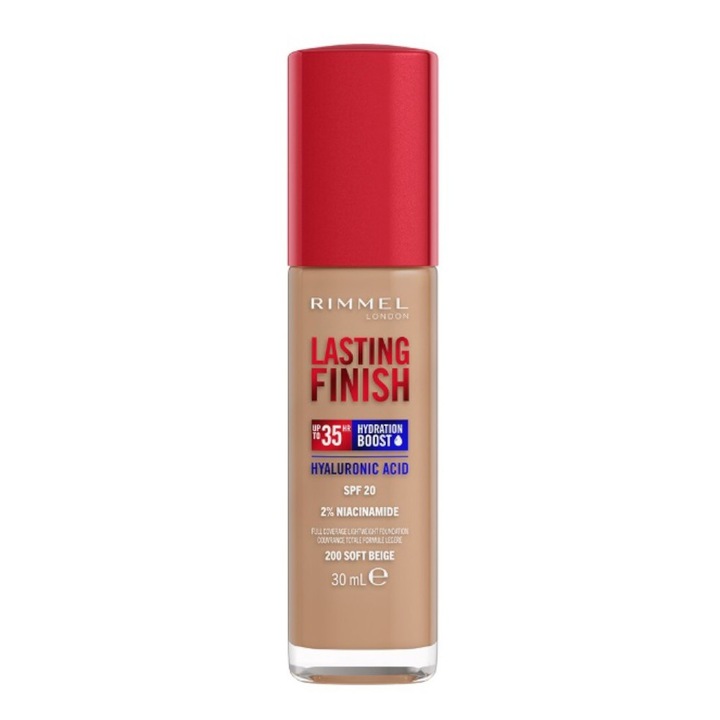 Set 2 x Fond de Ten Rimmel London Lasting Finish, 35H, 200 Soft Beige, 30 ml