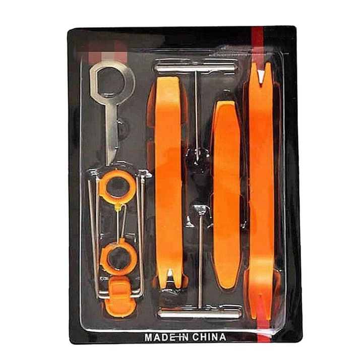 Set scule pentru demontare panouri auto, anti-zgarieturi, 12 piese