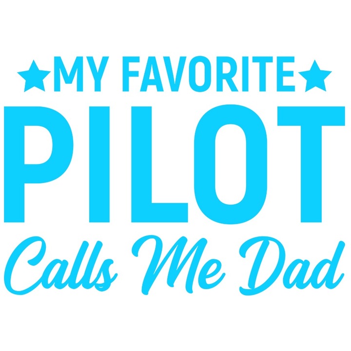 Sticker Exterior pentru un tata care se mandreste ca fiul lui e pilot, Vinyl Albastru, 30 cm