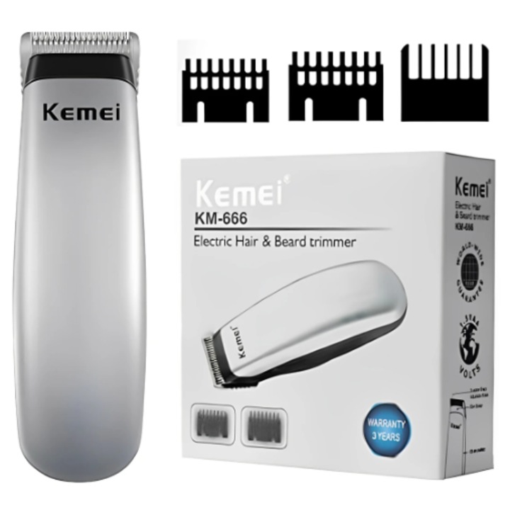 Mini masina de tuns Kemei KM 666 cu 3 numere