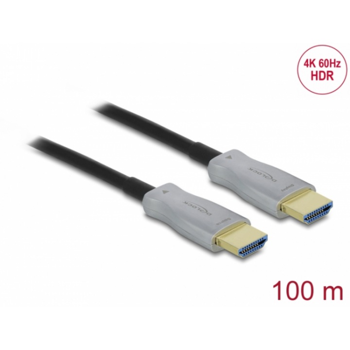 Оптичен кабел Delock, HDMI 4K, 60 Hz, 100 m