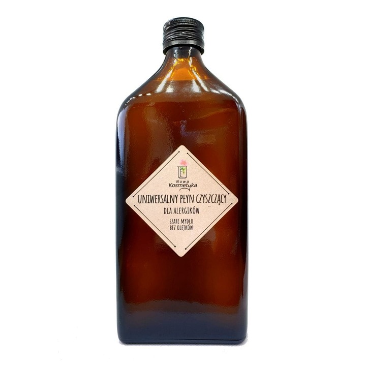 Detergent universal pe baza de sapun gri, fara uleiuri esentiale, pentru alergici (cu capac), natural, ecologic, Nowa Kosmetyka, 500ml