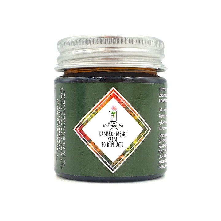 Crema post-epilare, calmanta cu pantenol, untul de shea, ulei de Tamanu, Nowa Kosmetyka, 30ml