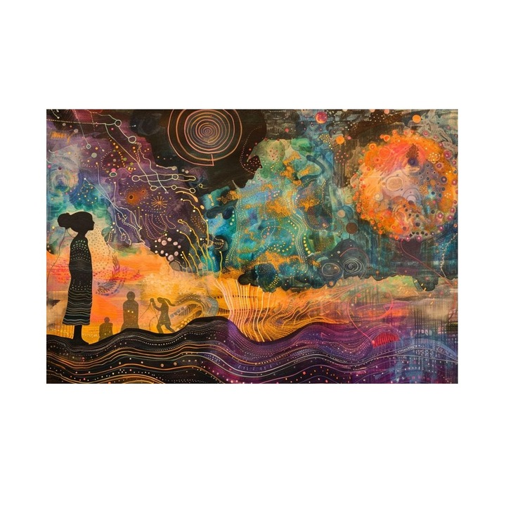 Tablou Abstract Cosmic, Vortex Cosmic, MDF, 90x60 cm