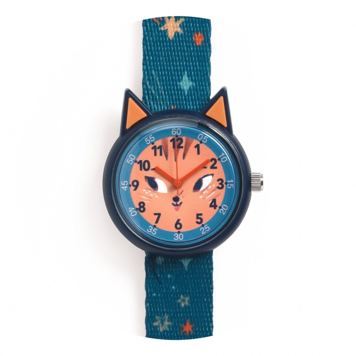 Часовник Squirrel, Djeco, водоустойчив, +4 години, многоцветен
