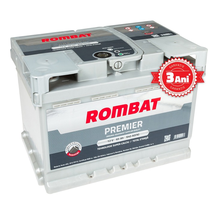 Baterie auto Rombat Premier 65Ah 640A 12V