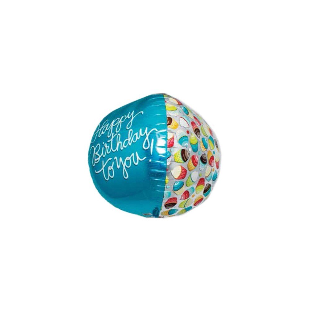 Balon Folie sfera 43 cm Happy Birthday to you 3D, Northstar