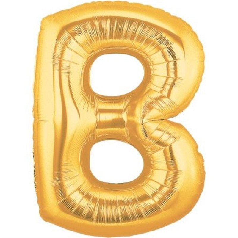 Balon folie litera B mare aurii (Gold) , 86 cm, Northstar
