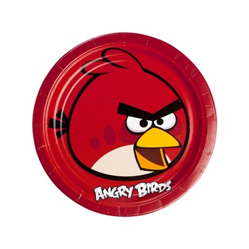 Farfurii Angry Birds 23 cm, Riethmueller, 8 buc Farfurii Angry Birds 23 cm, Riethmueller, 8 buc
