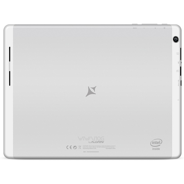 Allview Viva i10G tablet, Intel® Atom™ Quad-Core 1.83GHz-es processzorral, 9.7" Retina LCD, 2GB RAM, 32GB, Wi-Fi, 3G, Bluetooth, Android 4.4 KitKat, Fehér