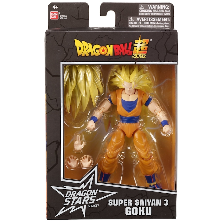 Figurina - Dragon Ball Super - Super Saiyan 3 Goku, Portocaliu, 17 cm