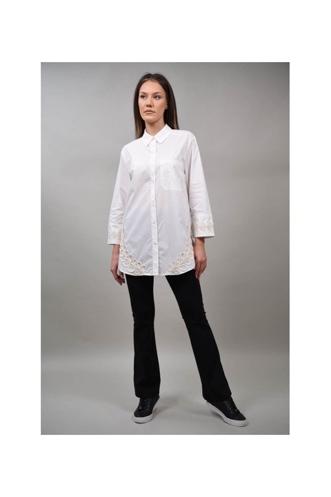 Памучна оксфордска риза Sonia, Бял