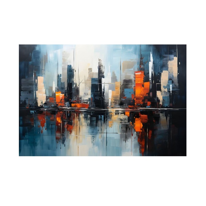 Tablou Oras Reflectiv, Reflectii Metropolitane, MDF, 90x60 cm