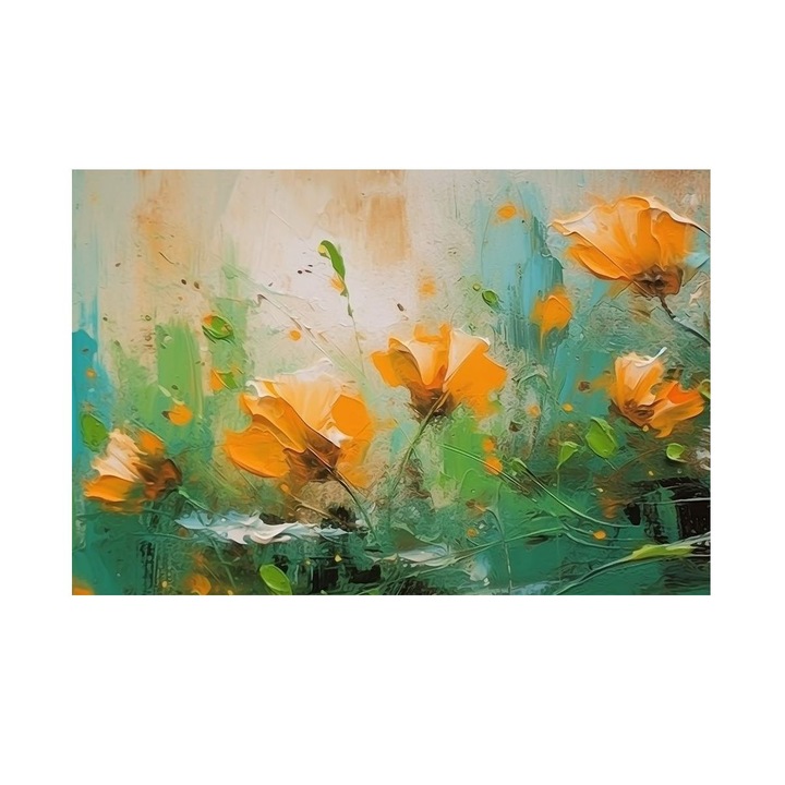 Tablou Floral, Dansul Macilor, MDF, 90x60 cm