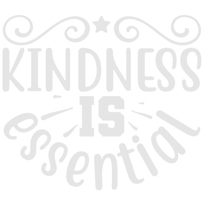 Sticker Exterior cu textul in limba engleza "Kindness is essential" - bunatatea e esentiala ajutor, Vinyl Alb, 20 cm