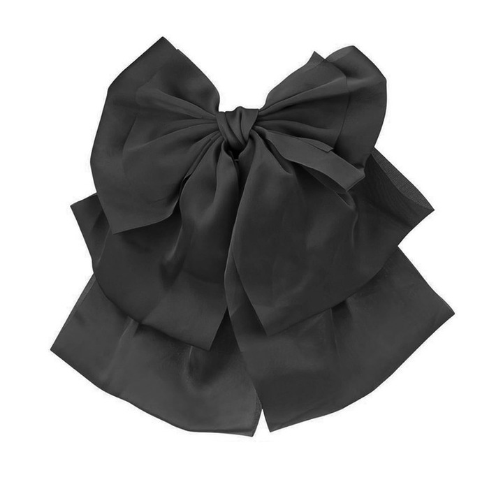 Hajcsat, selyem, 17x20cm, fekete