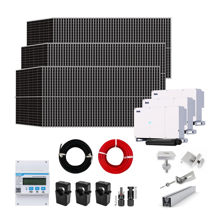 Sistem Fotovoltaic 300kW On-Grid trifazat, Tabla Lindab, Invertor INVT si 423 panouri fotovoltaice X-energy Longi 710 W