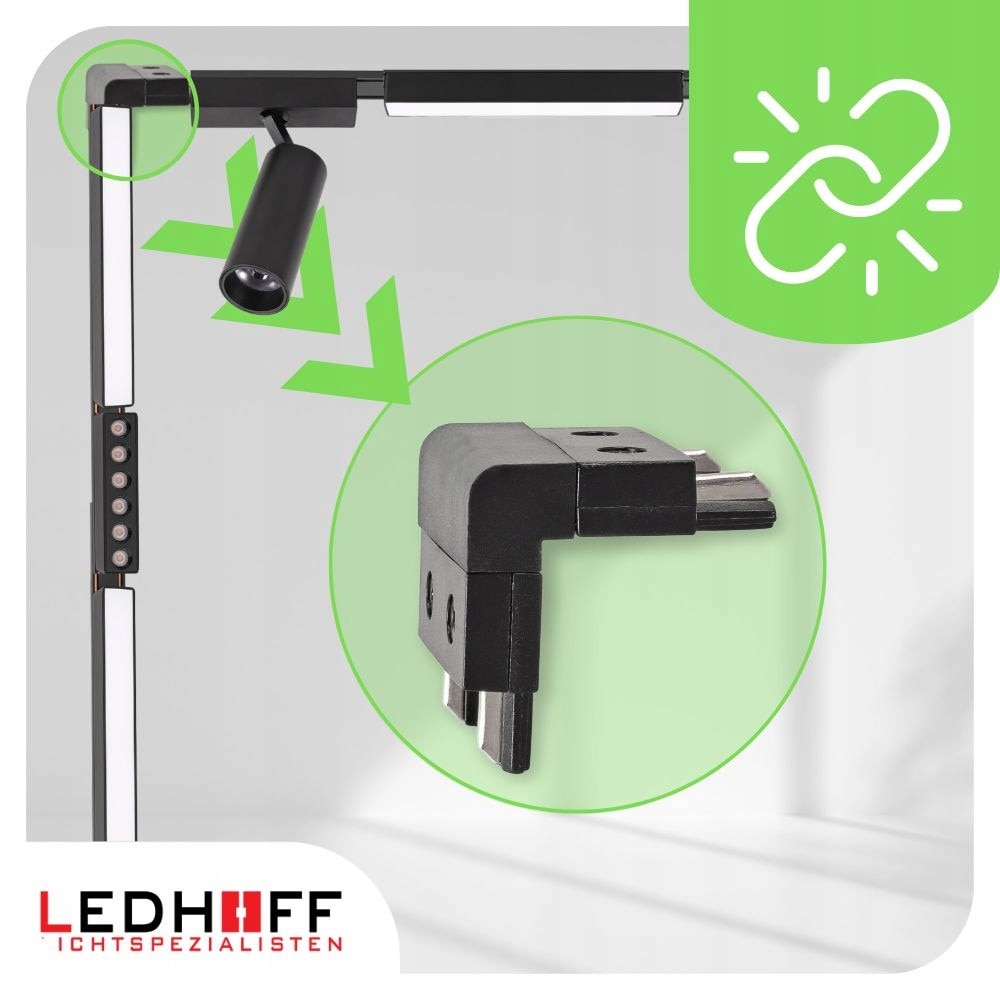 Set iluminat pe sina magnetica, Ledhoff, B8299, 2x Profil