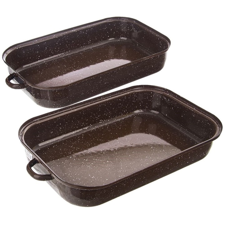 Tava De Copt, Orion, Cu Capac, Email, 4 L, 42.5x25x13.5 cm, Maro