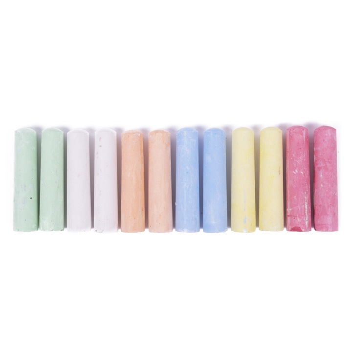 Комплект от 12 броя тебешири, за писане на асфалт