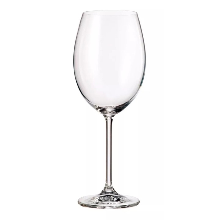 Комплект кристални чаши Bohemia Golden Prague, За Червено вино, 600 мл, 2бр