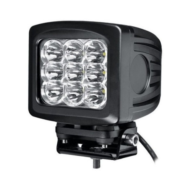 Proiector LED Auto Offroad Xenon Bright 90W, 8100 lumeni, negru, 135x120x124mm