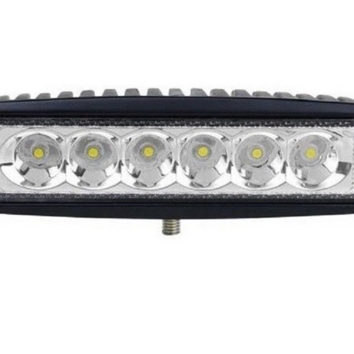 Proiector LED Auto Offroad 18W/12V-24V, 1320 Lumeni, Lungime 16 cm, Flood Beam 60 Grade Xenon Bright®