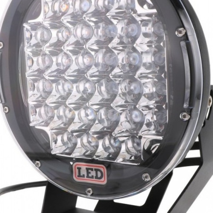 Proiector LED Auto Offroad 96W, 12V-24V, 7200 Lumeni, Rotund, Spot Beam 30 Grade Xenon Bright®
