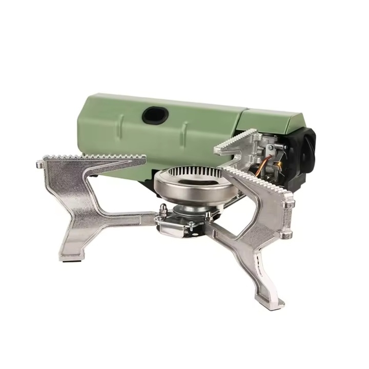 Mini Aragaz Portabil pentru Camping, Soferii de Camion/Auto, ABY PRODUCTS, Pliabil cu Rezerva de Gaz Butan, 2600 W, Aprindere Automata, Husa inclusa, Verde