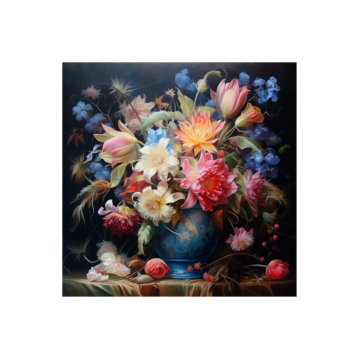 Tablou Canvas, Vaza cu Flori, 40x40 cm