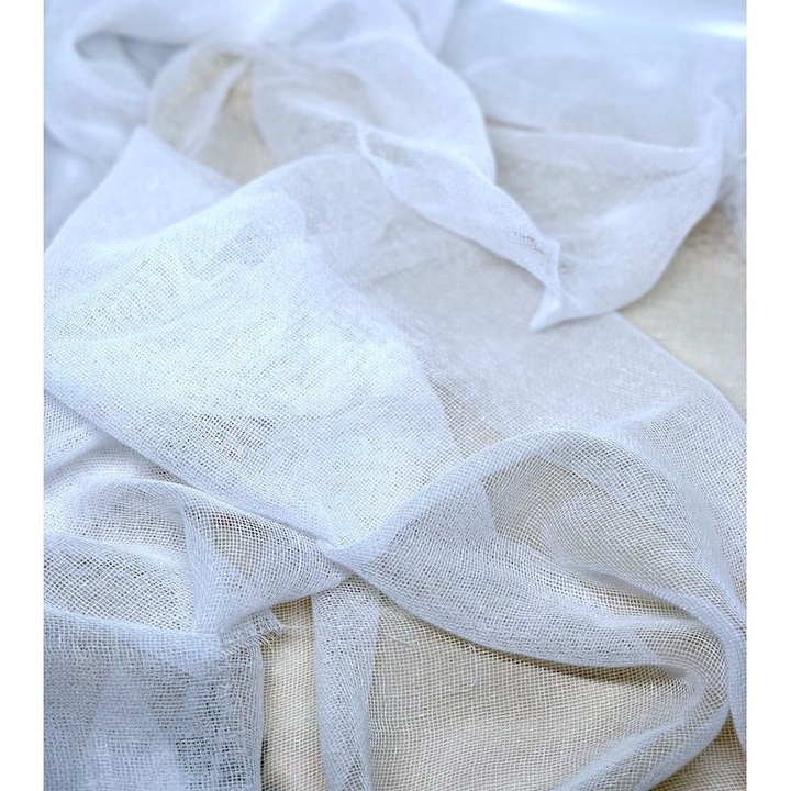 Tifon alb din bumbac pentru strecurat, 140 x 100 cm