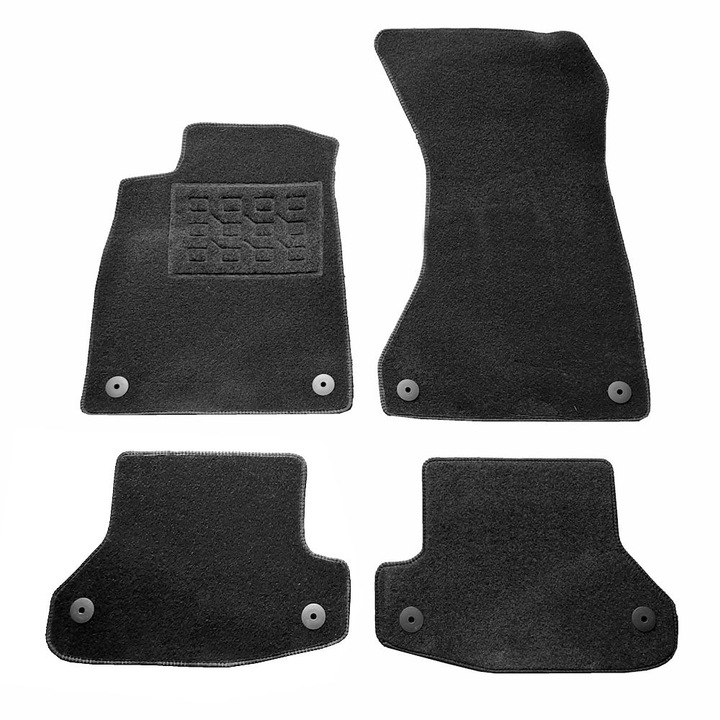 Set covorase auto BestAutoVest din mocheta pentru Audi S5 (B9) 2017-prezent, Negre, 4 Buc