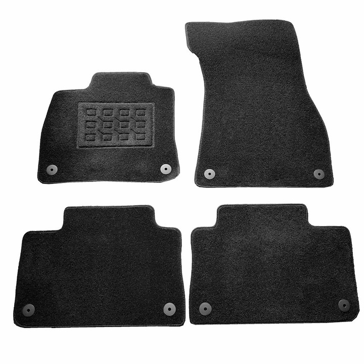 Set covorase auto BestAutoVest din mocheta pentru Audi E-Tron 2019- prezent, Negre, 4 Buc