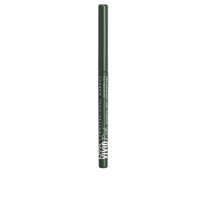 Creion mecanic pentru conturarea ochilor cu finisaj mat, Nyx Vivid Rich Mechanical, 3 verde inchis, 0.28 g