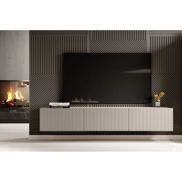 Comoda TV, Bogart, Nicole, Agatat Cu Sertar, 200 x 33 x 45 cm, PAL/MDF/HDF, Casmir