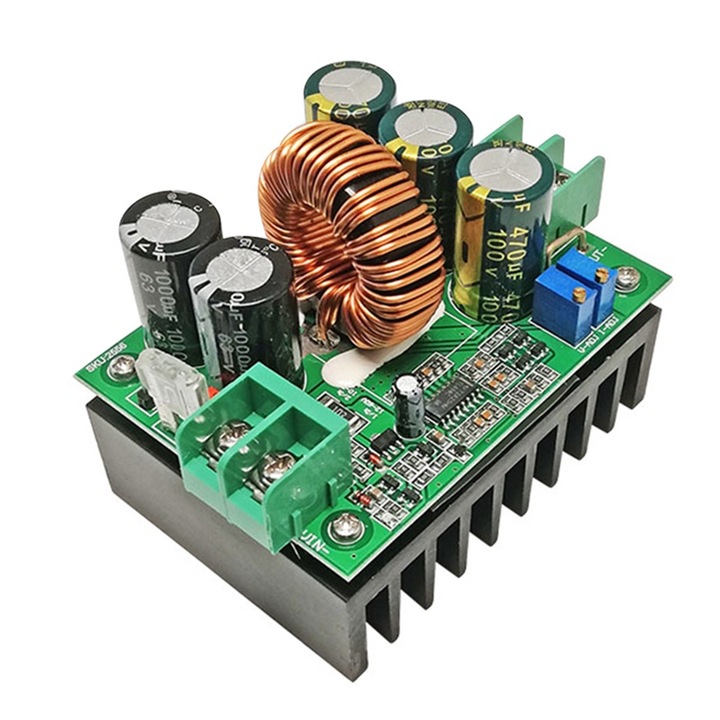 DC-DC повишаващ преобразувател на напрежение от 10-36V към 12-80V, 1200W