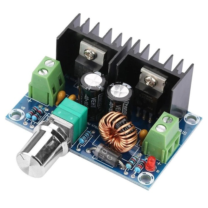 DC-DC понижаващ регулатор на напрежение от 4-38V до 1.25-36V, 8A, 200W, XH-M401