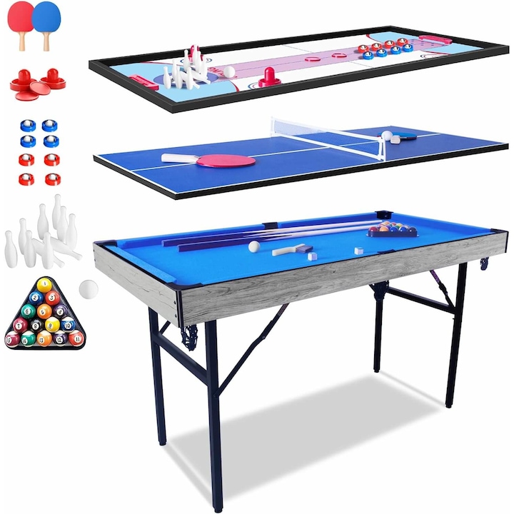 Маса за игри Action One 5 в 1 Multigame, Сгъваема, 137 x 69 x 79 см