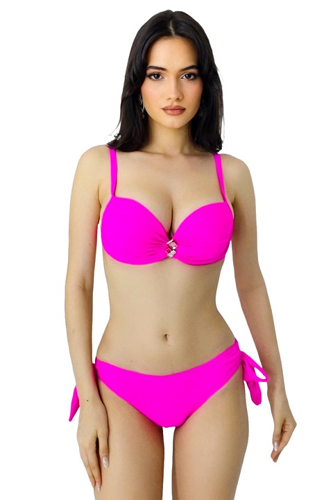 Бански Ravena от две части, с регулиращи се гащи, Фуксия