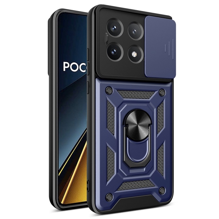 Кейс за Xiaomi Poco X6 Pro, Techsuit CamShield Series, син