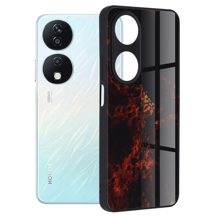 Калъф за Honor X7b / X7b 5G / 90 SMART, Techsuit Glaze Series, Red Nebula