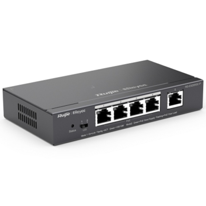 Reyee RG-ES205GC-P kapcsoló, 5 port, Gigabit, felhő által kezelt, PoE