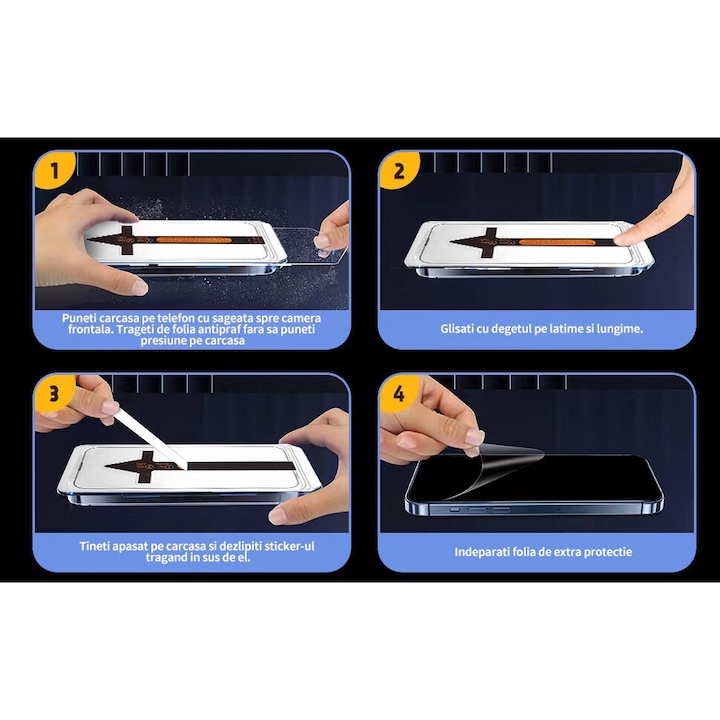 Aplicare folie Privacy InstaShield iPhone 17 (clear)