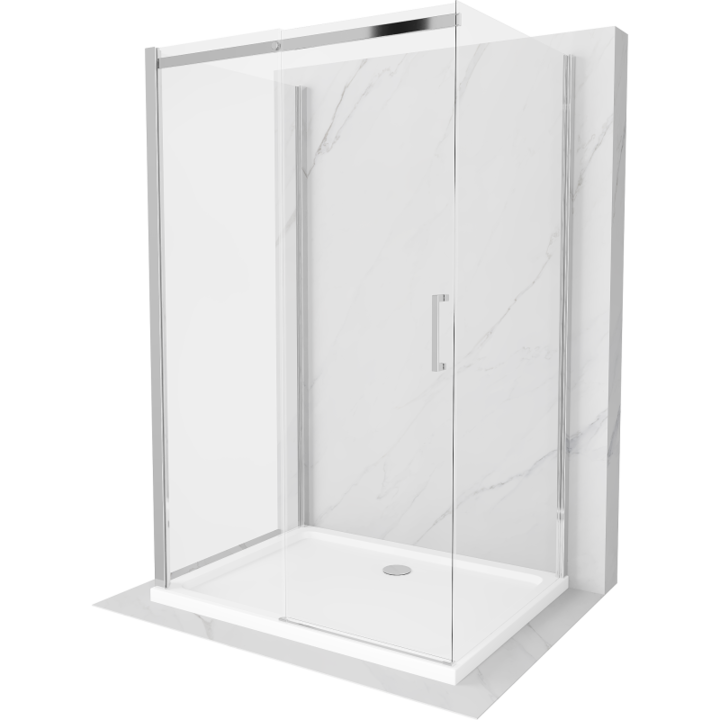 Cabina de dus, Mexen, 15658, Standard, Crom, Dreptunghi