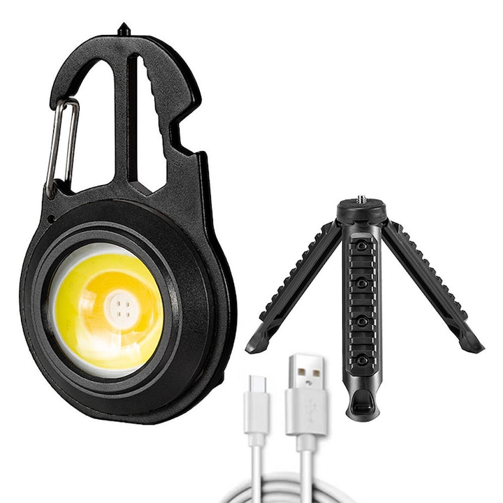 Мини мултифункционален LED фенер, 5W, USB