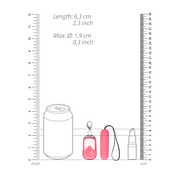 Bullet Vibrator cu Telecomanda, Shots Toys, 20 m